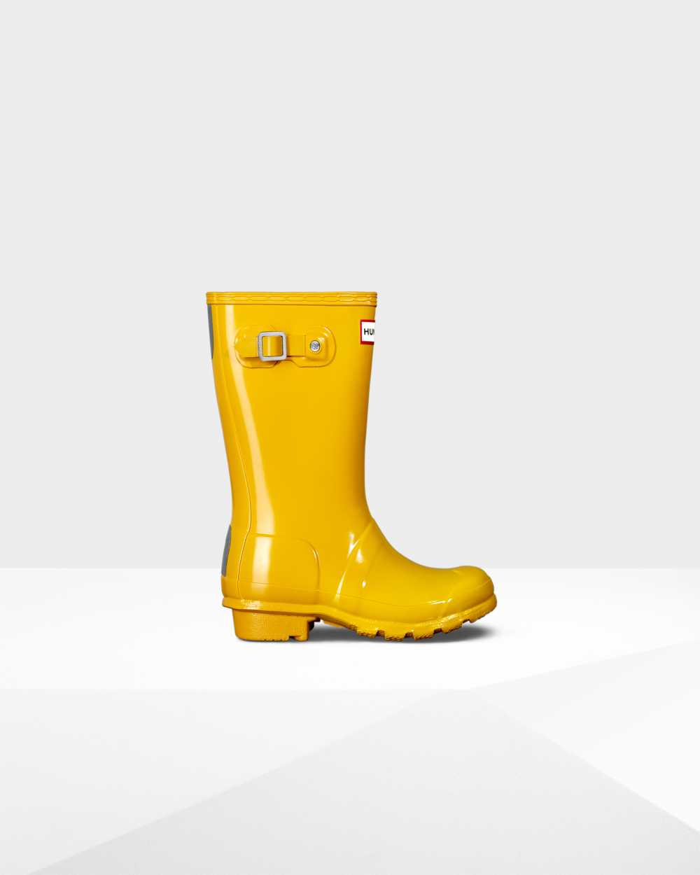 Kids Hunter Original Big Gloss Rain Boots Yellow | RNVBTI-847